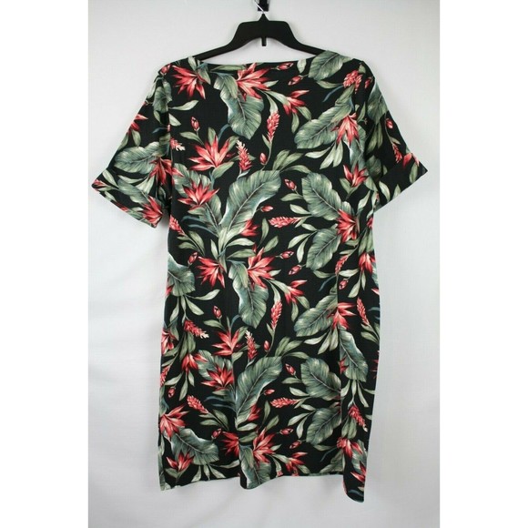 Karen Scott Sports Plus Women's Sports Dress Size 1X Tropical Black Floral - Picture 4 of 4